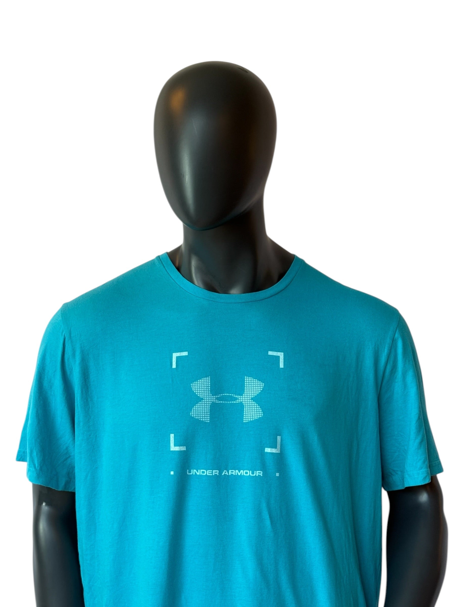 Under Armour T-Shirt Turquoise Logo Vintage Style Sportswear Streetwear